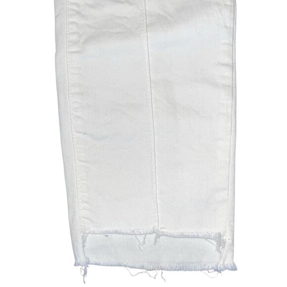 Free People White Jeans Del Wray Pants Step Hem Raw - Picture 7 of 11